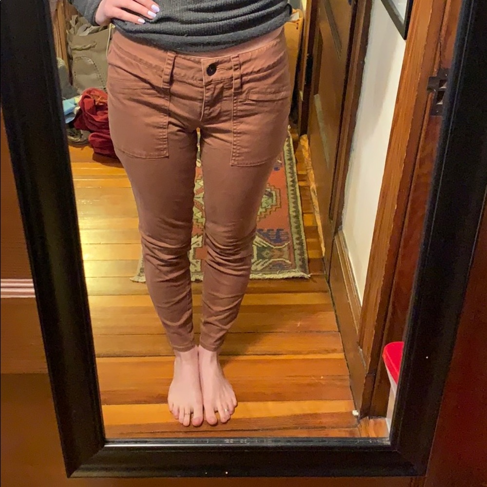 Burnt Sienna cigarette LOFT pants